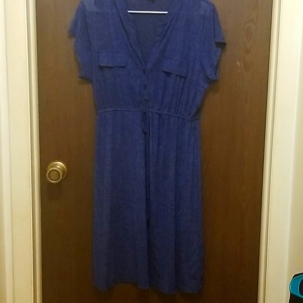 Button down midi dress